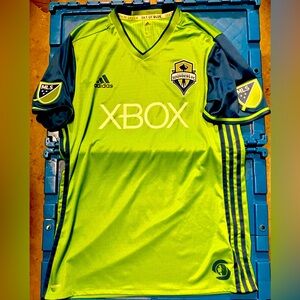 Men’s Large Seattle Sounders MLS FC “X-Box” Jersey by adidas.